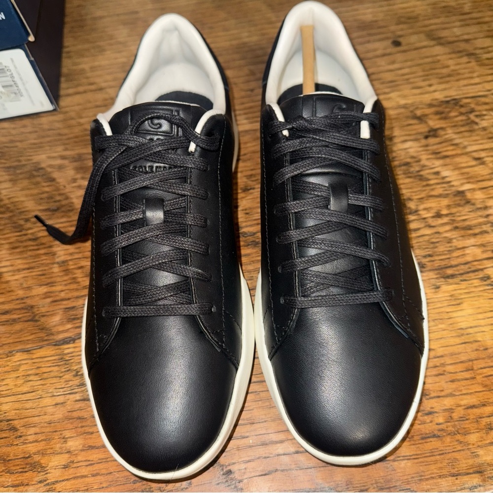 Cole Haan women’s size 8.5 grandpro tennis Black and White Sneakers NEW NIB - Picture 5 of 8